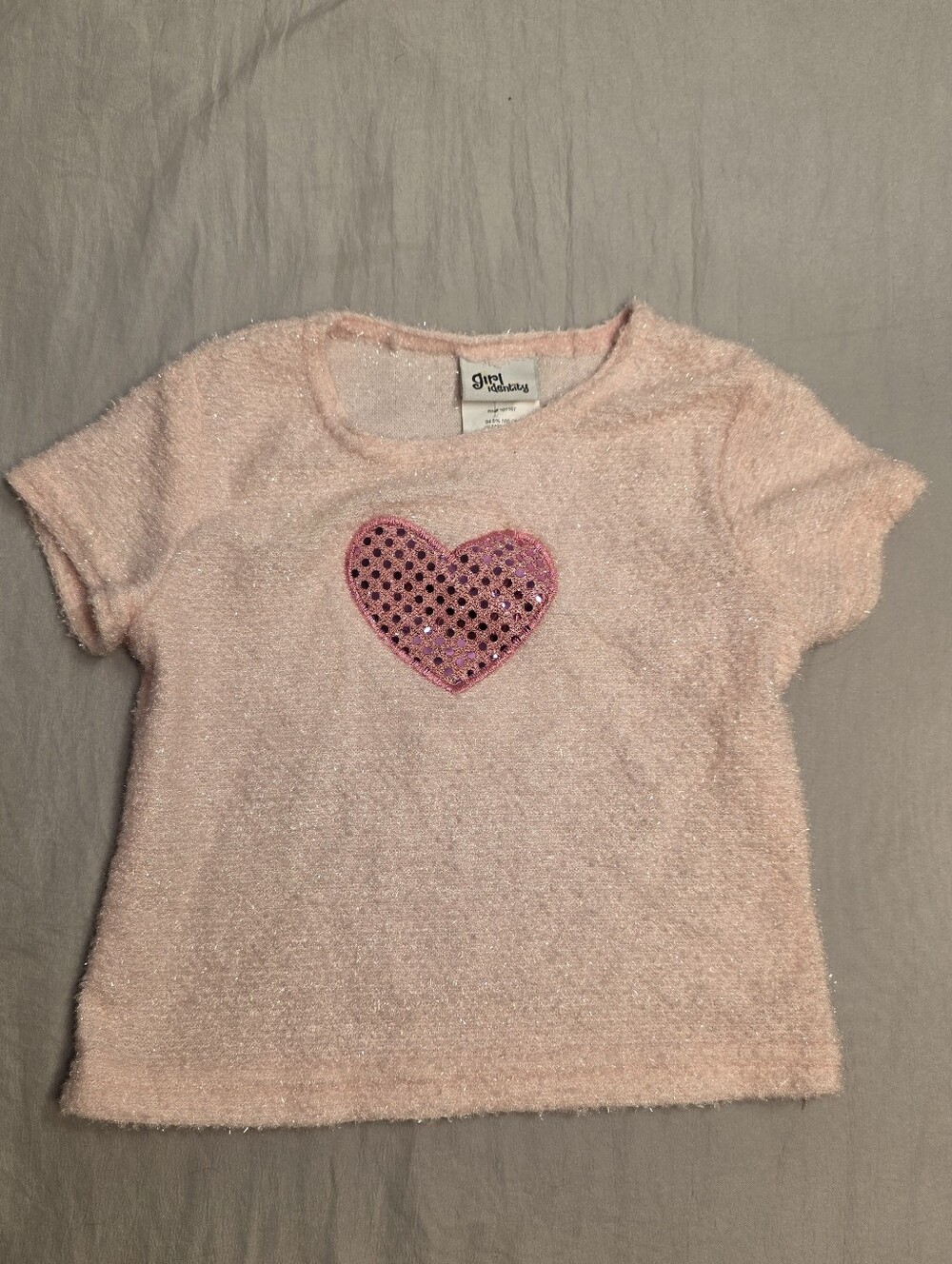 Vintage 2000s Girls Sequin Heart Top